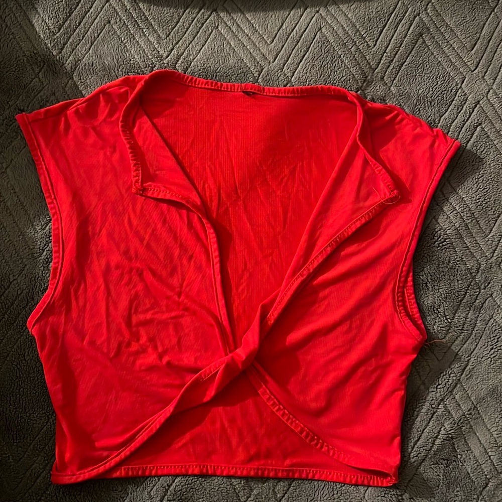 Red crop top